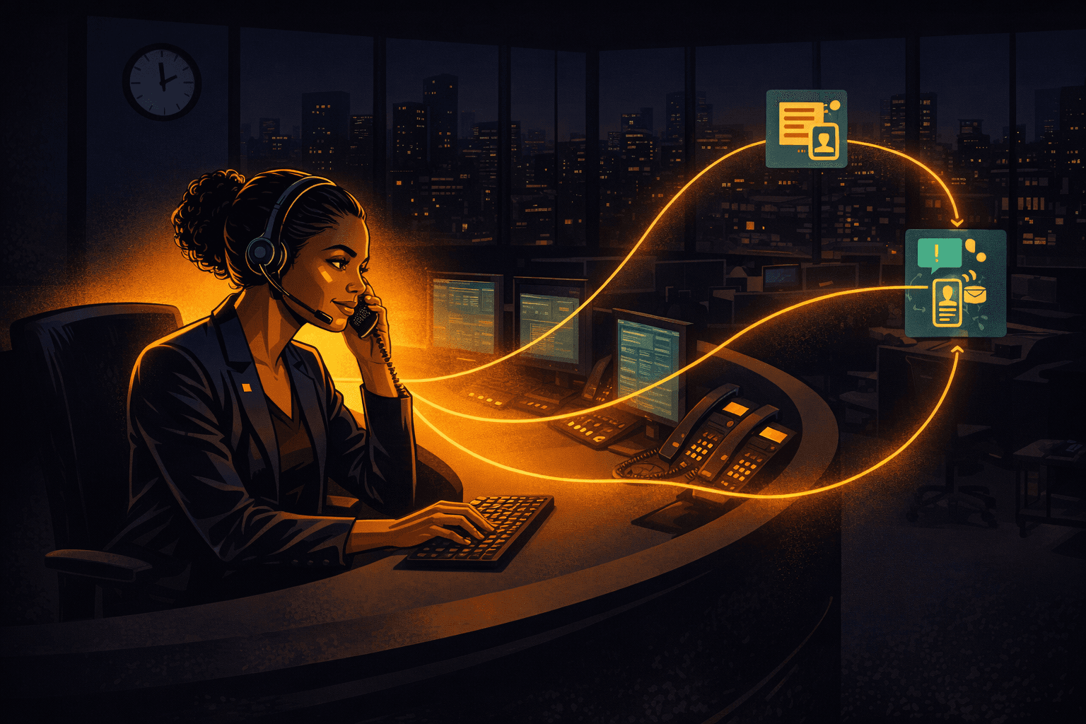 The Receptionist at work